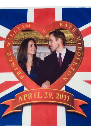 Флаг англии с принцем уильямом и кэтрин миддлтон 2011 года3 фото
