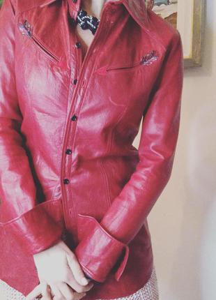 Піджак з натуральної шкіри преміум бренду