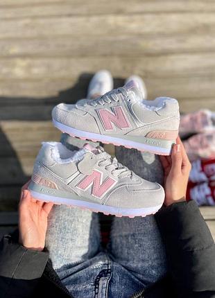 Женские кроссовки new balance 574  ❄️  ню беленс зимние