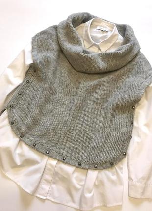 Тёплый жилет дорогого бренда mint velvet, в составе шерсть, альпака