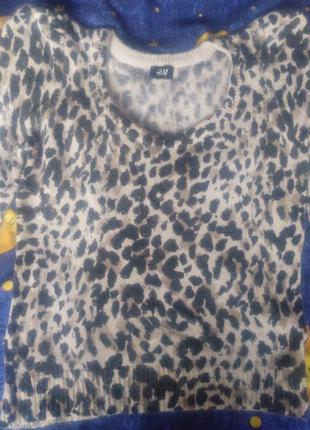 Кофта, теплый свитр з прінтом, бренд h&m
