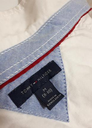 Брендова сорочка tommy hilfiger на 8-10 років біла з довгими рукавами7 фото