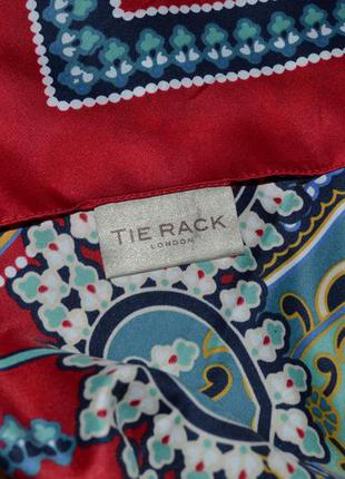 Шикарный итальянский  платок tie rack london красный бордовый марсала 89*86 см4 фото