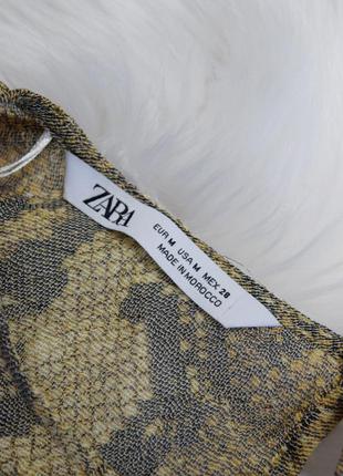Блуза змеиный расцветка питон рукава буфы zara5 фото