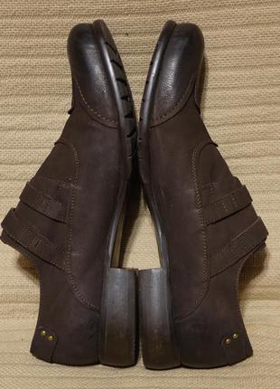 Бесподобные темно-коричневые кожаные туфли - монки 52 weeks италия 44  р.7 фото