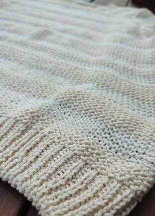 Джемпер-свитер massimo dutti с крупной вязкой в горизонтальную полоску4 фото