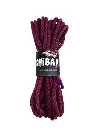 Джутова мотузка для шибарі feral feelings shibari rope, 8 м фіолетова2 фото