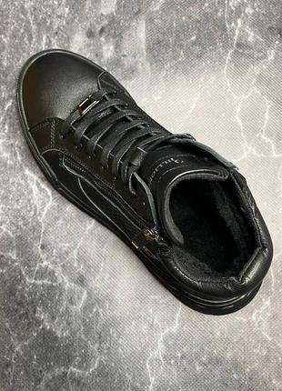 Мужские зимние ботинки billionaire нубук мех / чоловічі зимові черевики6 фото