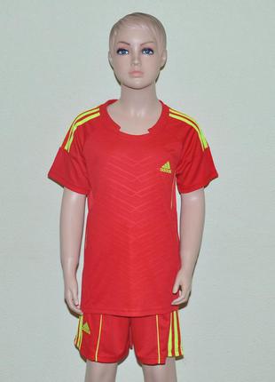 Детская футбольная форма 2020-2021 комплект adidas red (1897)2 фото