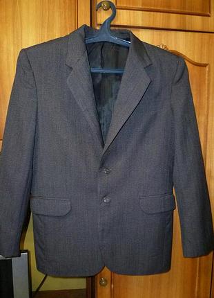 Вінтажний теплий піджак 55% вовна темно-сірий у відмінному стані,срср,осінь-зима