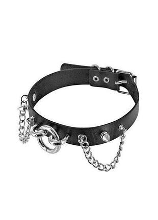 Чокер з ланцюгами і кільцем