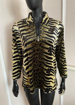 Блуза рубка велюровая бархат, велюр, шелк, вышивка