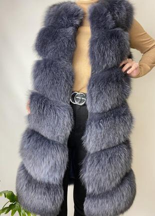 Жилетка з натурального песця