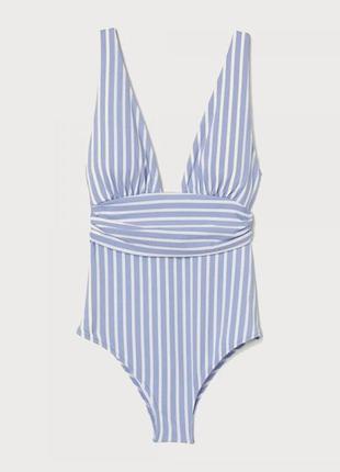 👙 swim sale 👙 сдельный скульптурирующий купальник в полоску от h&m