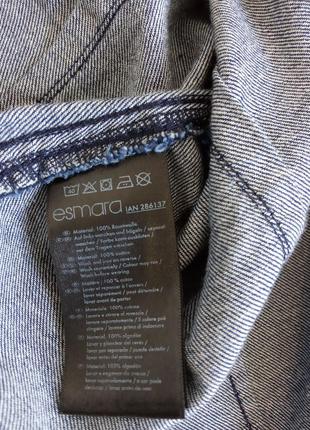 Синяя джинсовая рубашка с вышивкой, esmara, размер евро 38 (s, m)4 фото