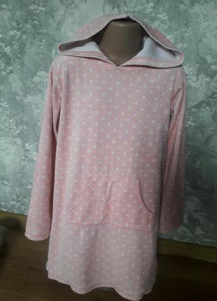 Велюровая ночнушка, домашние платье на 7-9 лет