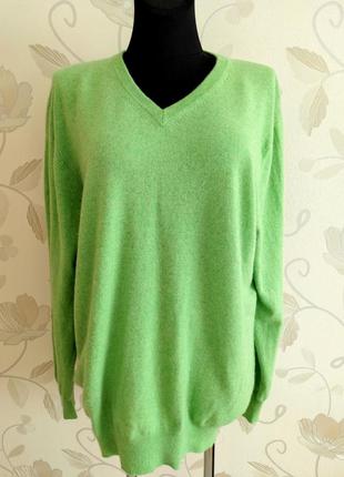Шикарный свитер цвета молодой зелени из 💯 кашемира !2 фото