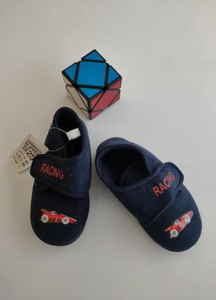 Домашние комнатные тапочки на липучках action   размер 22