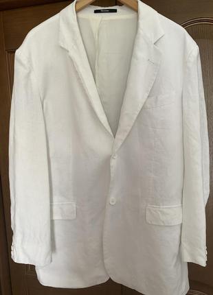 Пиджак жакет льняной, лён, белый льняной пиджак