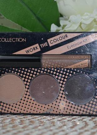 Набор палетка для бровей collection work the colour eyebrow kit6 фото