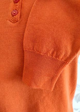 Шикарный люксовый свитер цвета апельсина из 💯 шерсти6 фото