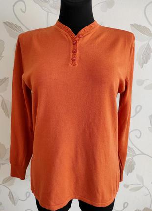 Шикарный люксовый свитер цвета апельсина из 💯 шерсти2 фото