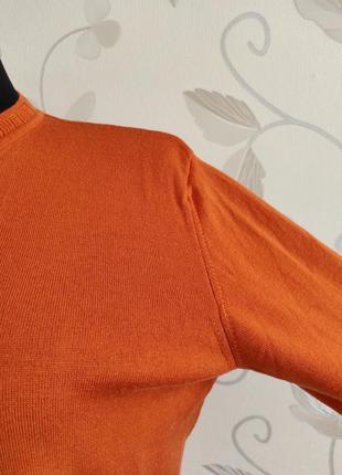 Шикарный люксовый свитер цвета апельсина из 💯 шерсти7 фото