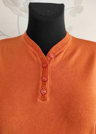 Шикарный люксовый свитер цвета апельсина из 💯 шерсти4 фото