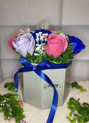 Букет з мильних троянд3 фото