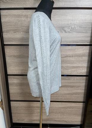 Удлиненный вискозный свитер джемпер кофточка со стразами💖2 фото