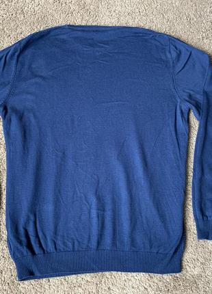 Трикотажный свитер темно-синий6 фото