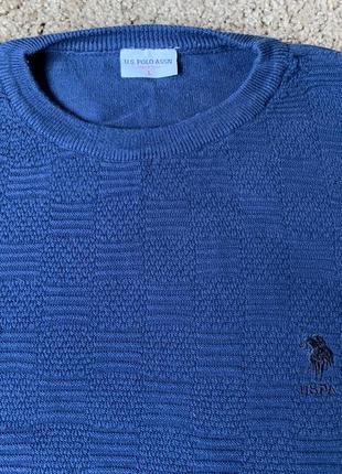 Трикотажный свитер темно-синий5 фото