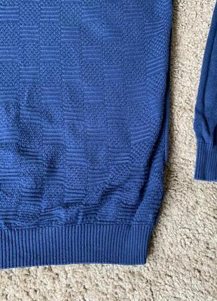 Трикотажный свитер темно-синий3 фото