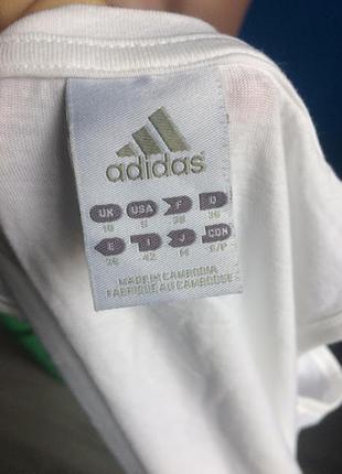 Хлопковая белая майка adidas оригинал3 фото