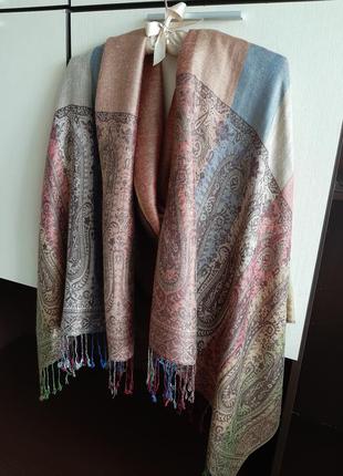 Шелковый палантин шарф шелк пашмина2 фото