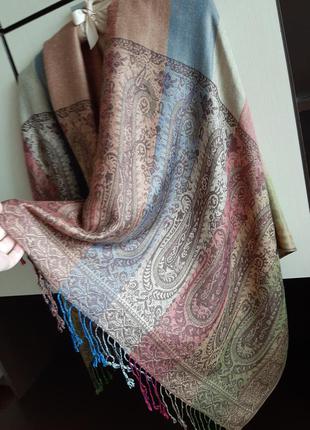 Шелковый палантин шарф шелк пашмина6 фото