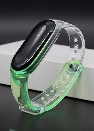 Ремешок mi band 3 mi band 4 mi band 5 mi band 6 прозрачный/цветной