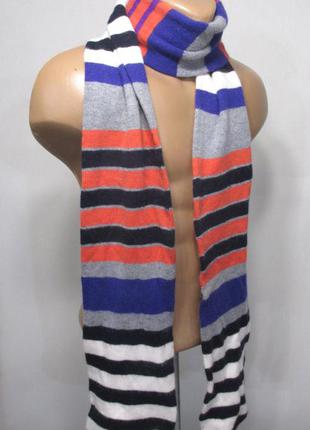 Шарф полосатый акрил-шерсть, отл сост!