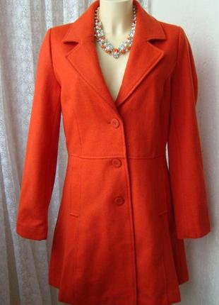 Пальто женское модное яркое демисезонное шерсть бренд ellos р.46 №4835 23пв