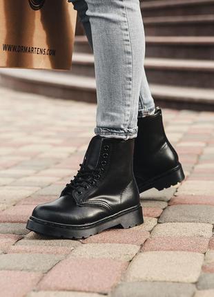 Черевики dr. martens 1460 mono black ботинки