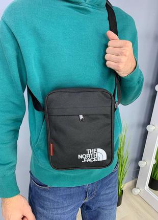 Сумка north face текстиль черная3 фото