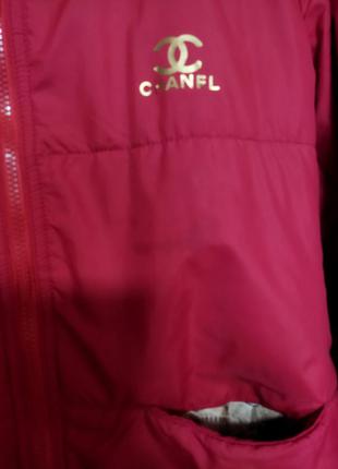 Женская куртка ветровка р. 46-48 алая красная размер l6 фото