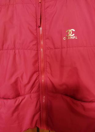 Женская куртка ветровка р. 46-48 алая красная размер l5 фото