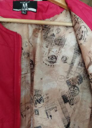 Женская куртка ветровка р. 46-48 алая красная размер l7 фото
