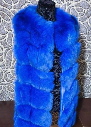 Желетка из натурального песца