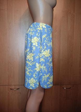Классная льняная юбка с карманами пот-35-41 см3 фото