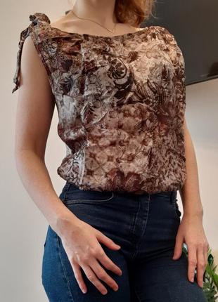 Шовкова блуза sisley шелковая блуза1 фото