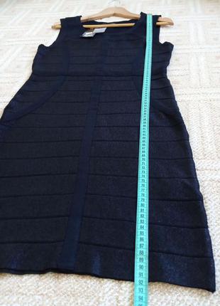 Черное бандажное платье в стиле herve leger от sora by jbc (бельгия), размер евро 42 (m/l)6 фото