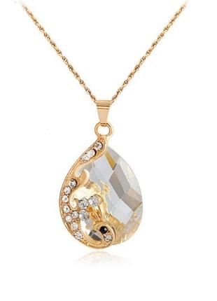 🏵️красива підвіска кулон на ланцюгу птах, нова! арт. 109266