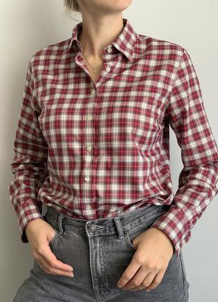 Сорочка в клітку червону land's end сорочка в клітину